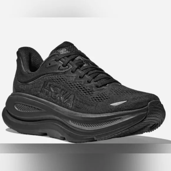 Size 10.5B - Women's HOKA BONDI 9 All Black - Picture 1 of 16